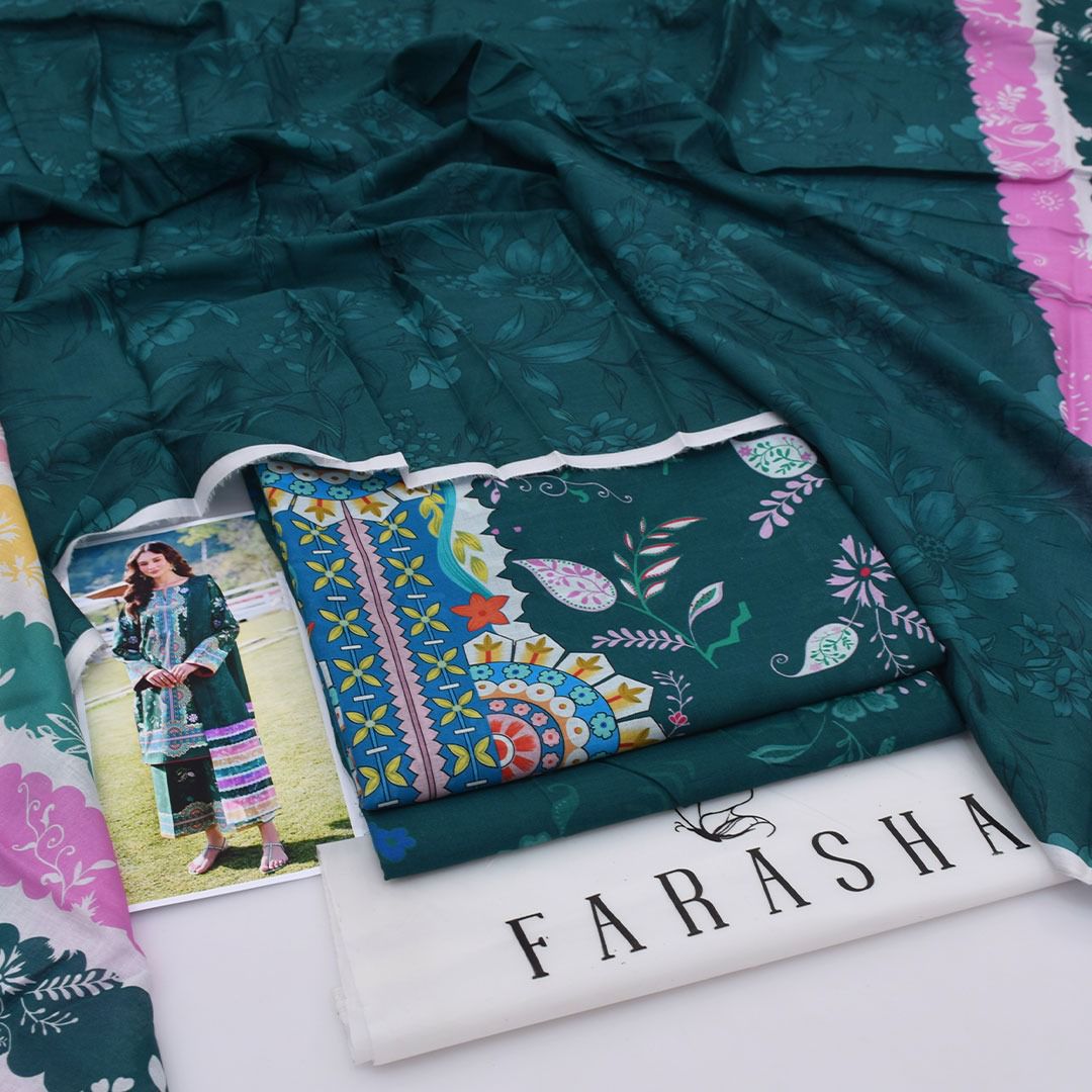 Farasha 3piece Lawn Printed