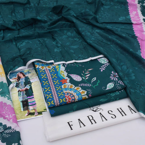 Farasha 3piece Lawn Printed