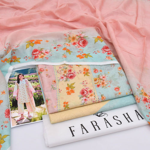 Farasha 3pc Lawn with Lawn Dupata